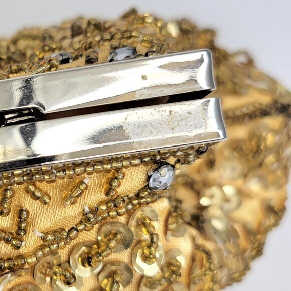 Gold Glitter Evening Clutch Purse - Picture 6 of 13